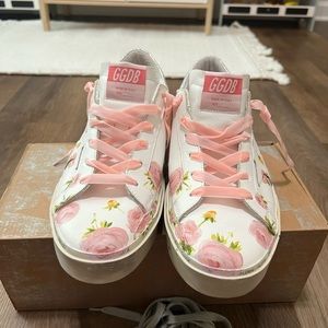Golden Goose Floral Painted Hi Stars